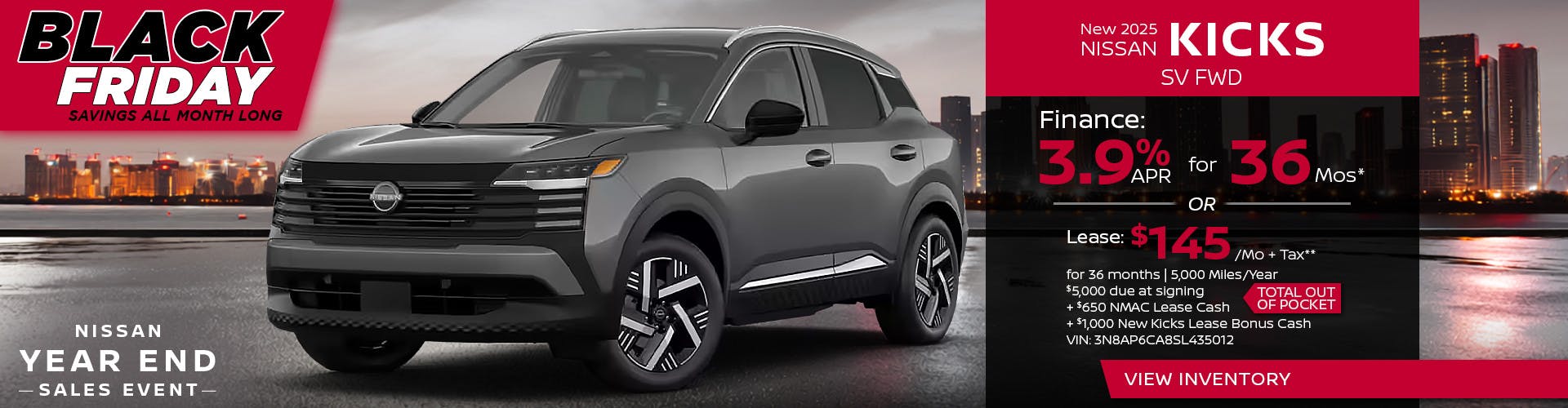 New 2025 Nissan Kicks SV FWD