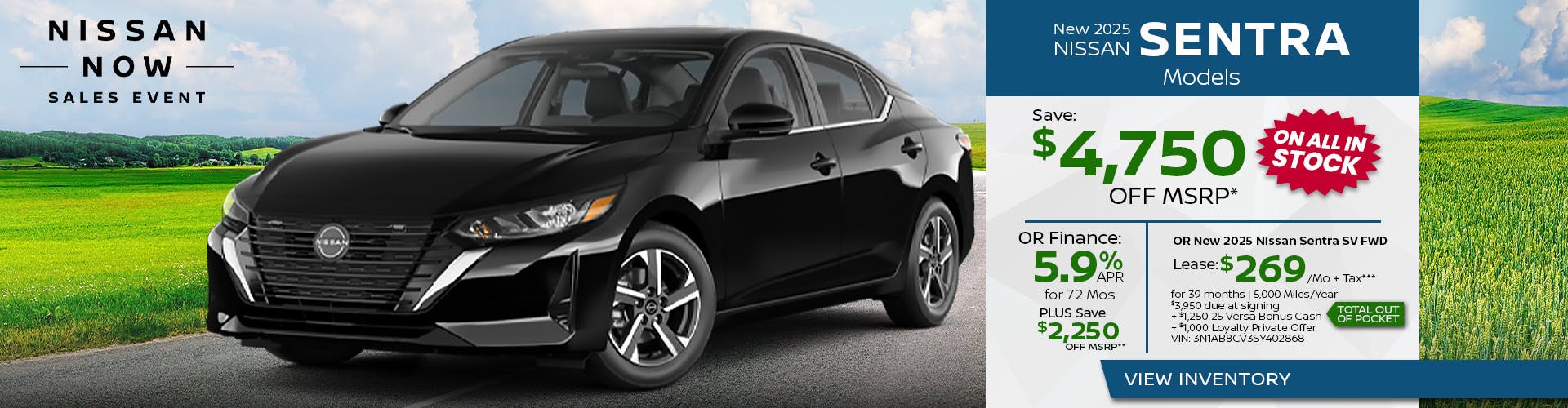 New 2025 Nissan Sentra Models