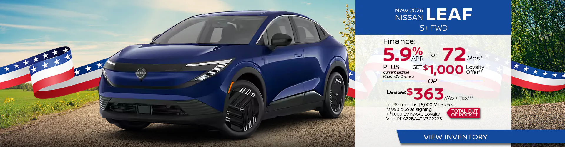 New 2026 Nissan Leaf S+ FWD