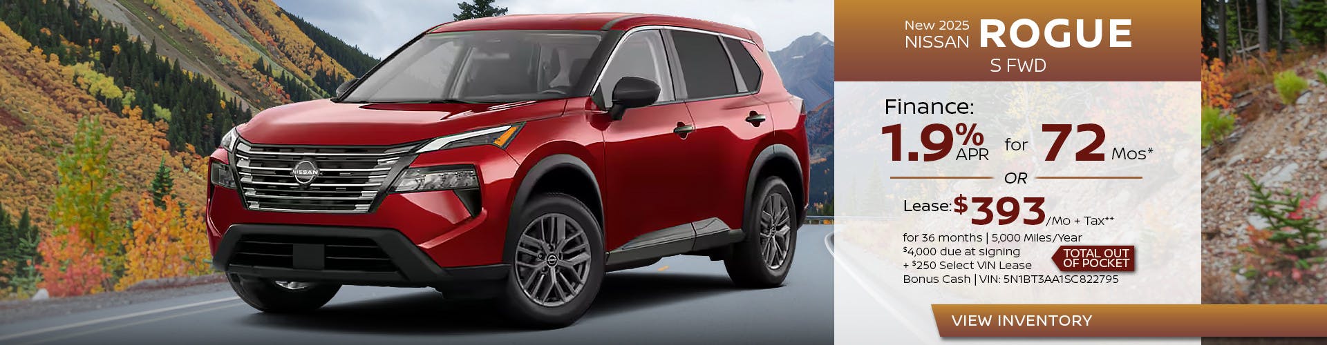 New 2025 Nissan Rogue S FWD