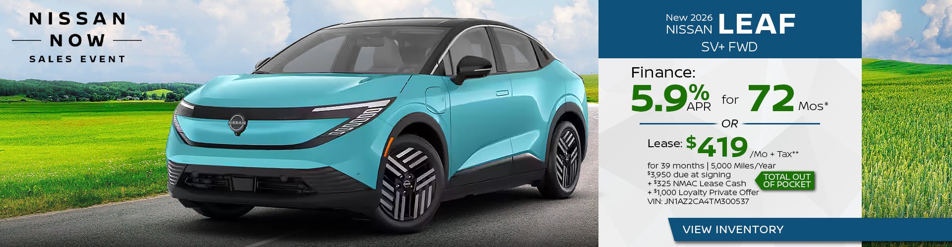 New 2026 Nissan Leaf SV+ FWD