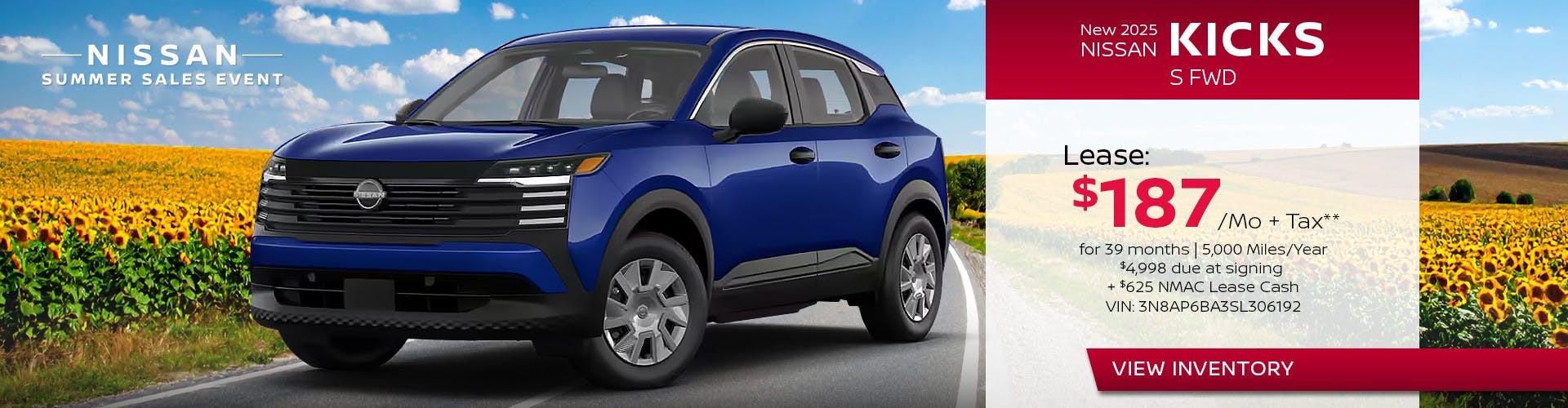 New 2025 Nissan Kicks S FWD