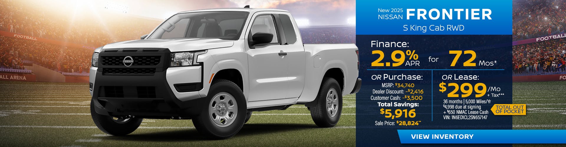 New 2025 Nissan Frontier S King Cab RWD