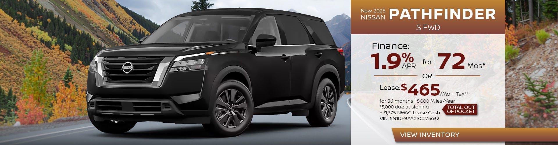 New 2025 Nissan Pathfinder S FWD