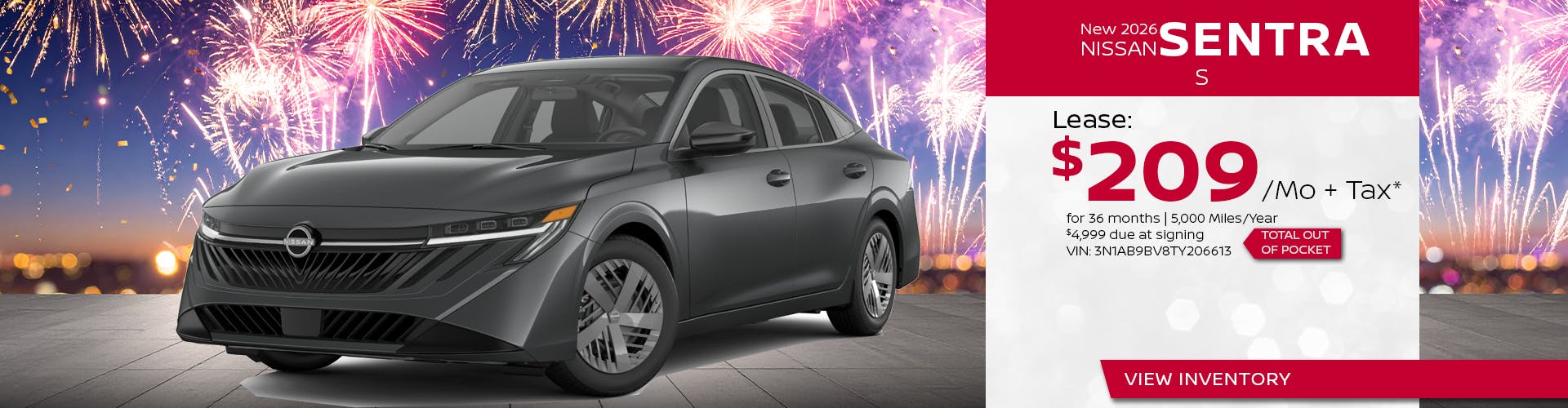 New 2026 NISSAN SENTRA S