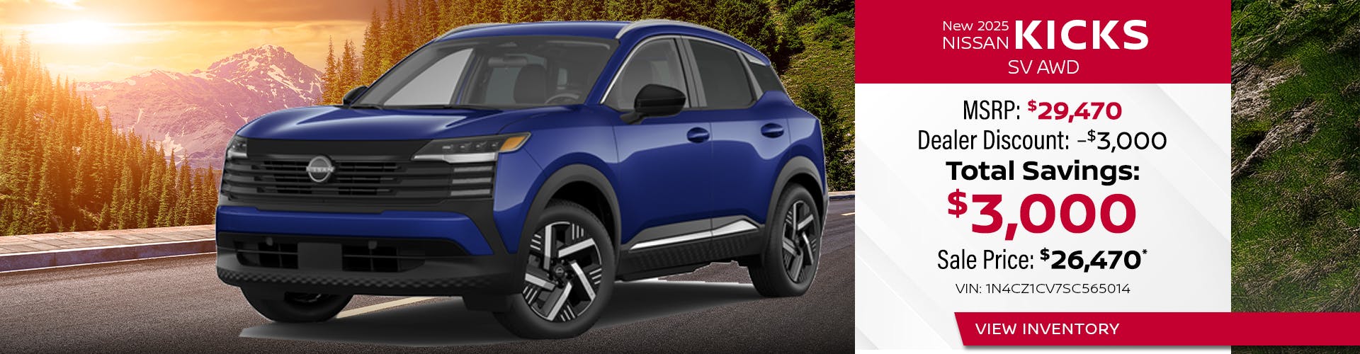 New 2025 Nissan KICKS SV AWD