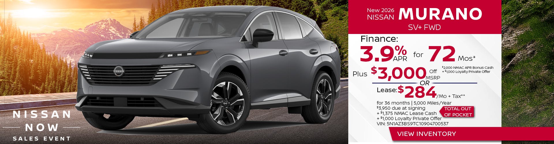 2026 Murano SV + FWD