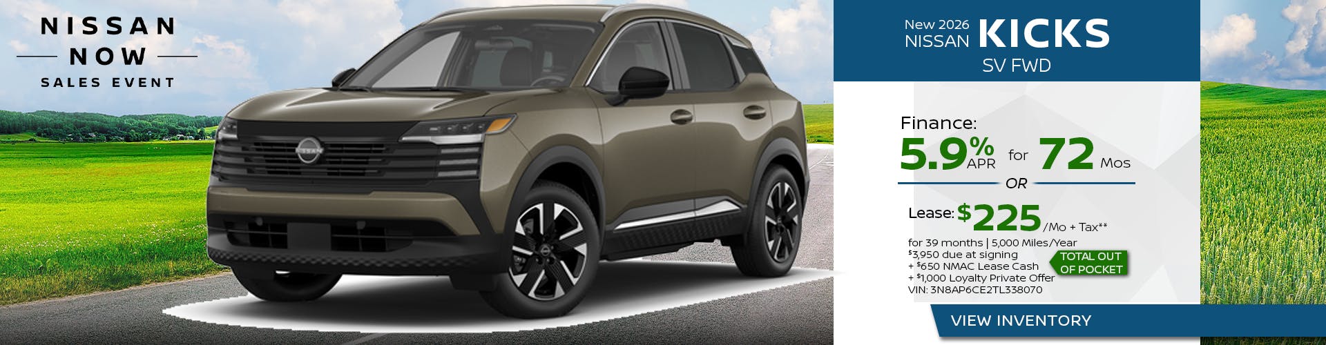 New 2026 Nissan Kicks SV FWD