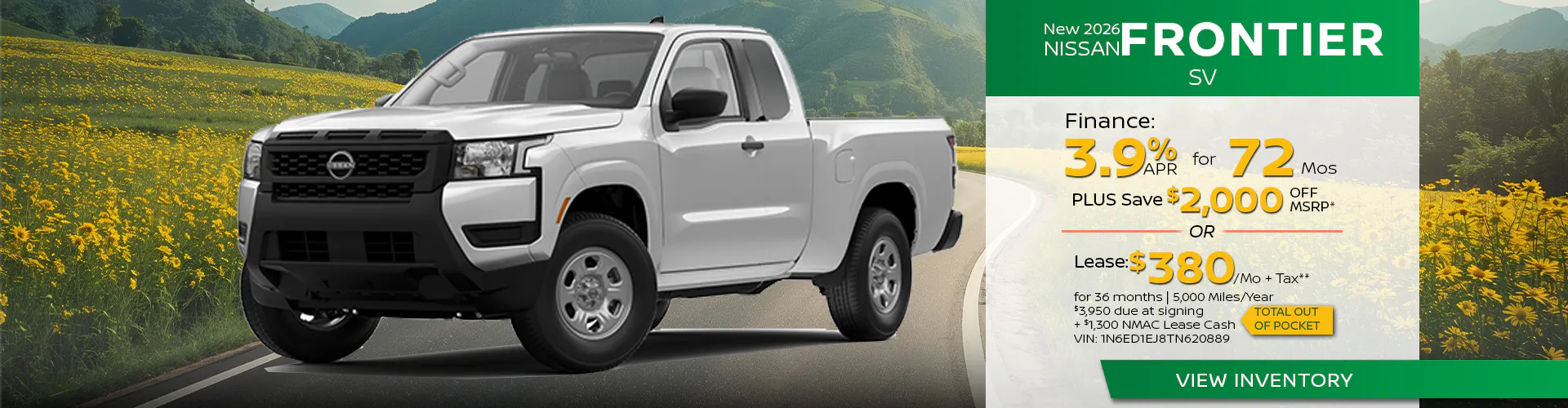 New 2026 Nissan Frontier S King Cab 2WD