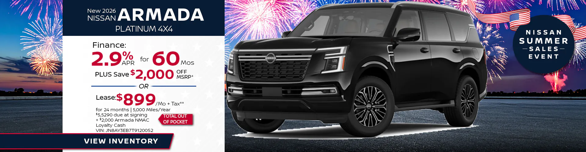 New 2026 Nissan Armada Platinum 4×4
