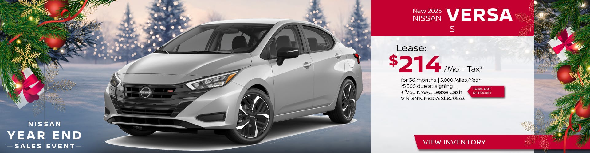 New 2025 VERSA NISSAN S