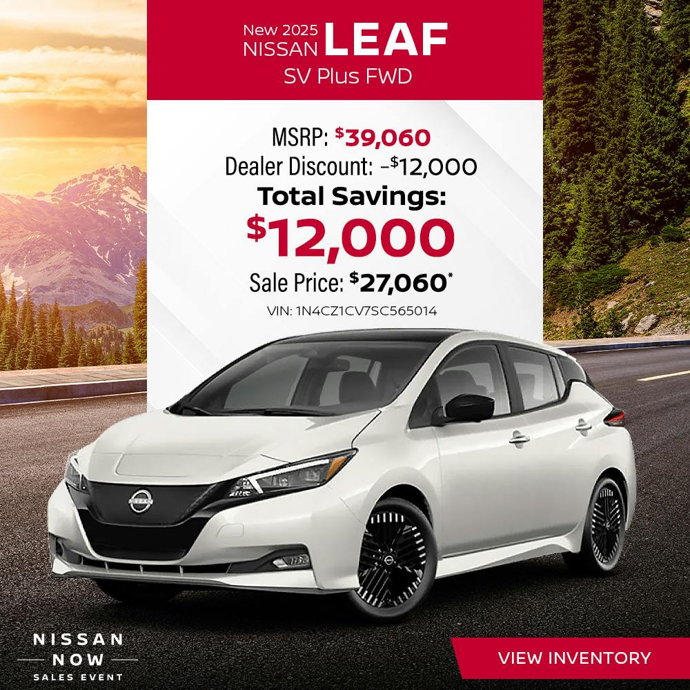 New 2025 Nissan Leaf SV Plus FWD