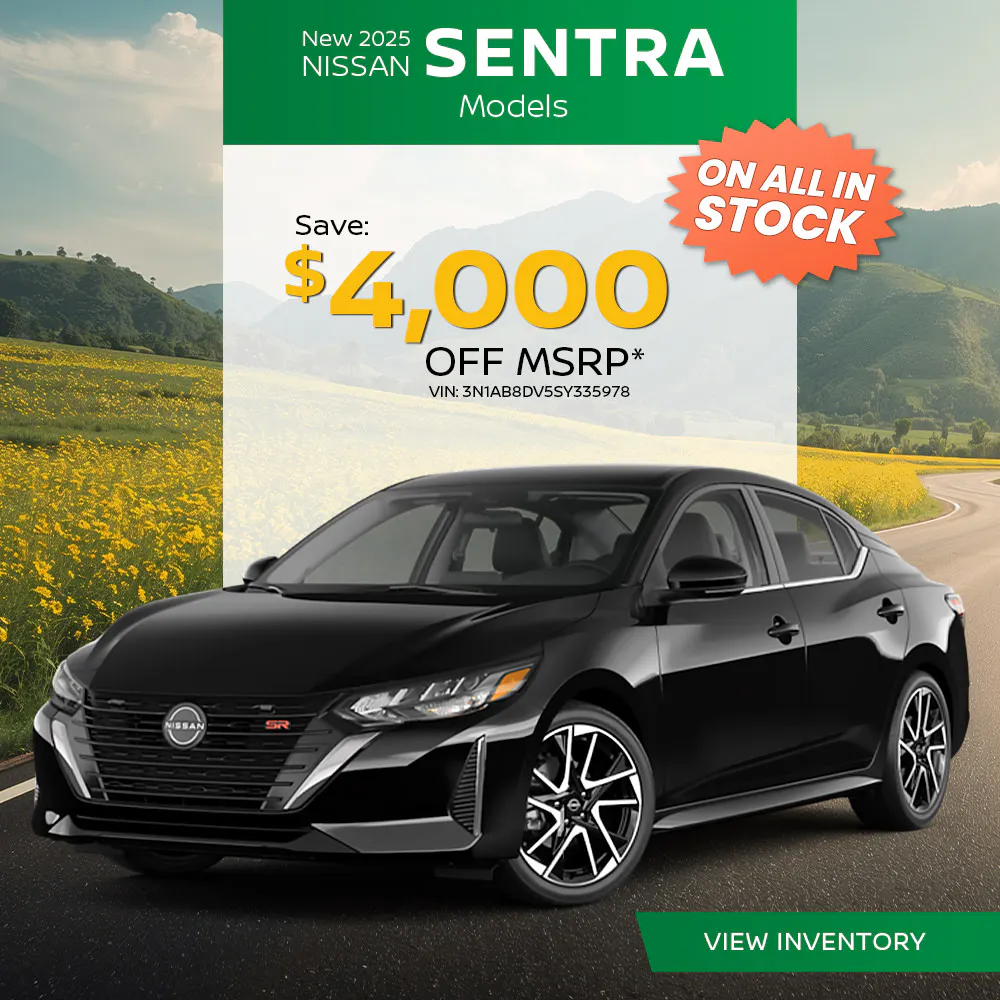 Save On All In Stock New 2025 Nissan Sentra Models!