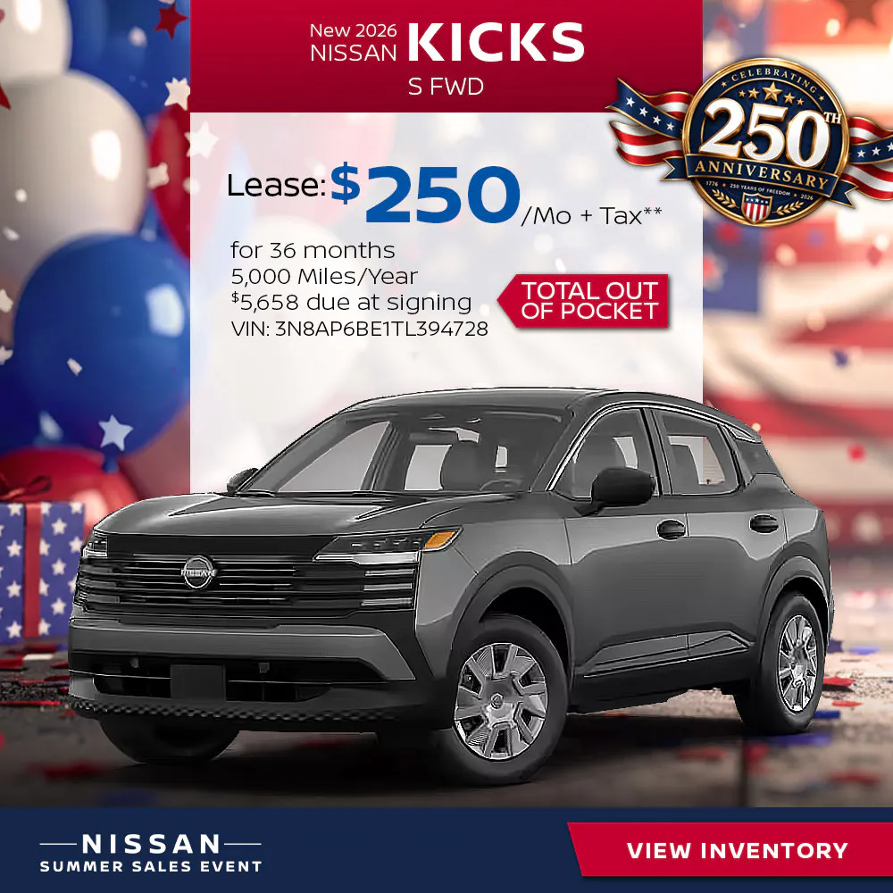 New 2026 Nissan Kicks S FWD