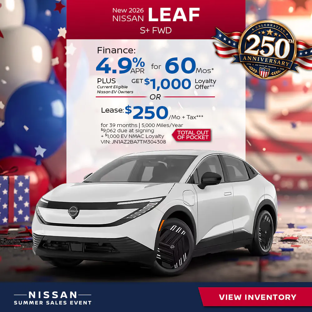 New 2026 Nissan Leaf S+ FWD
