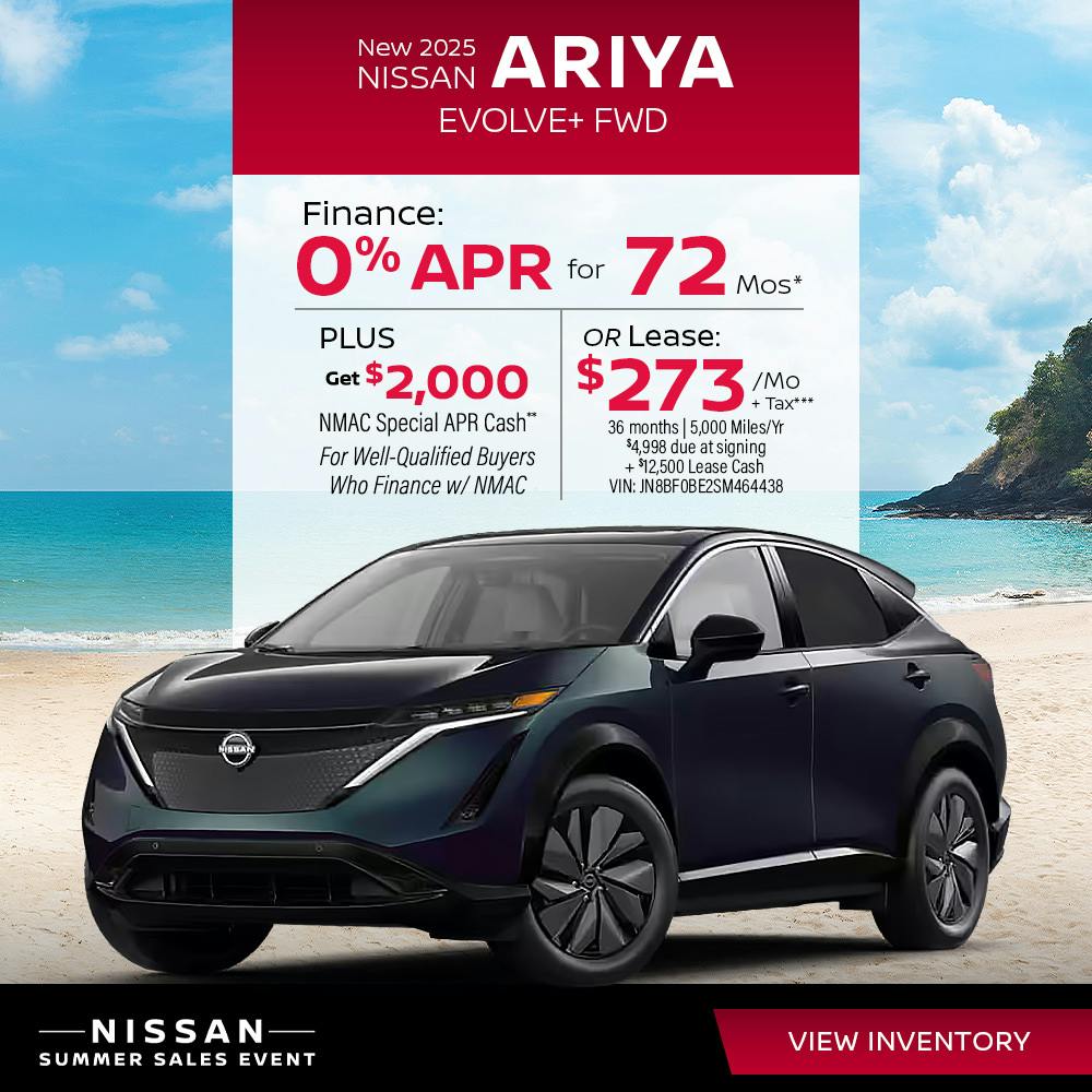 New 2025 Nissan ARIYA EVOLVE+ FWD