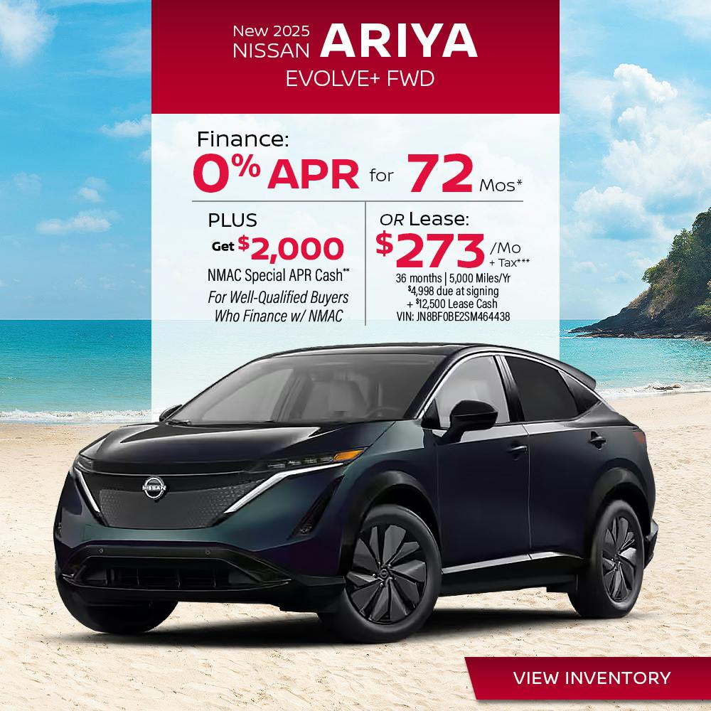 New 2025 Nissan ARIYA EVOLVE+ FWD
