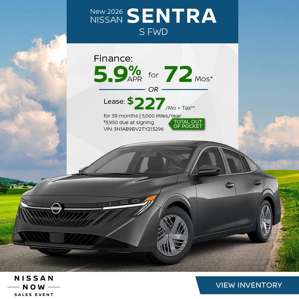 New 2026 Nissan Sentra S FWD