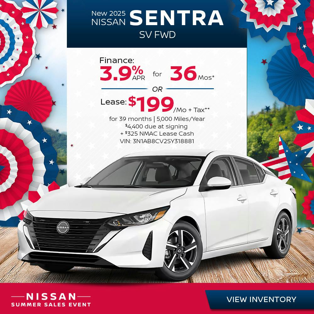New 2025 Nissan Sentra SV FWD