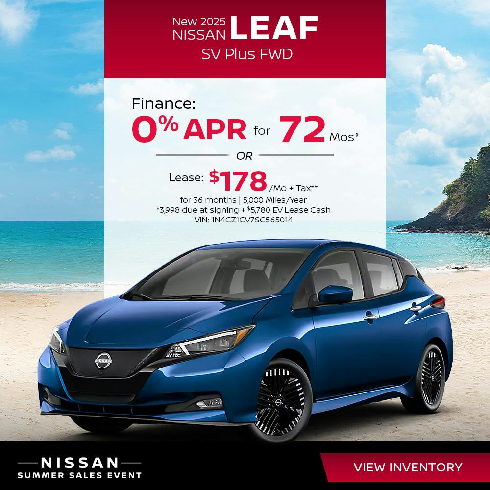 New 2025 Nissan Leaf SV Plus FWD