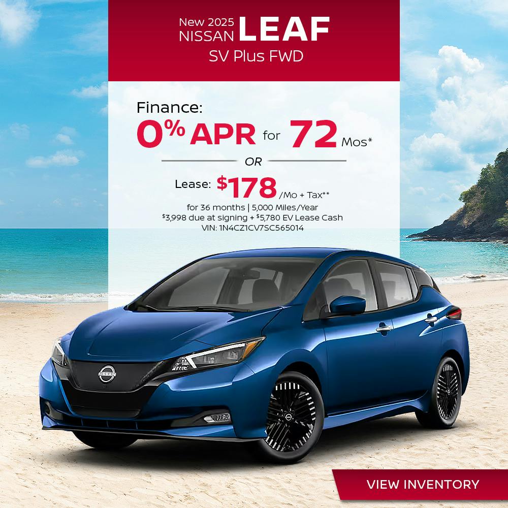 New 2025 Nissan Leaf SV Plus FWD