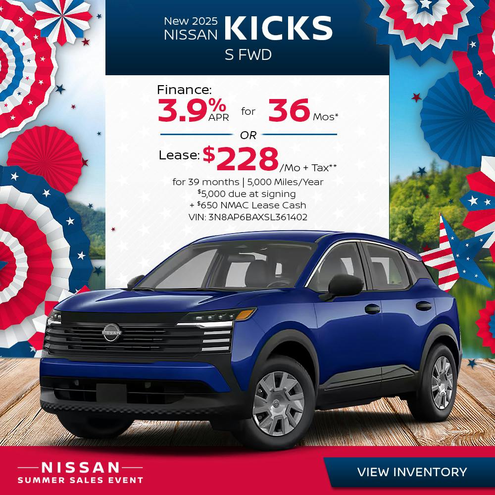 New 2025 Nissan Kicks S FWD