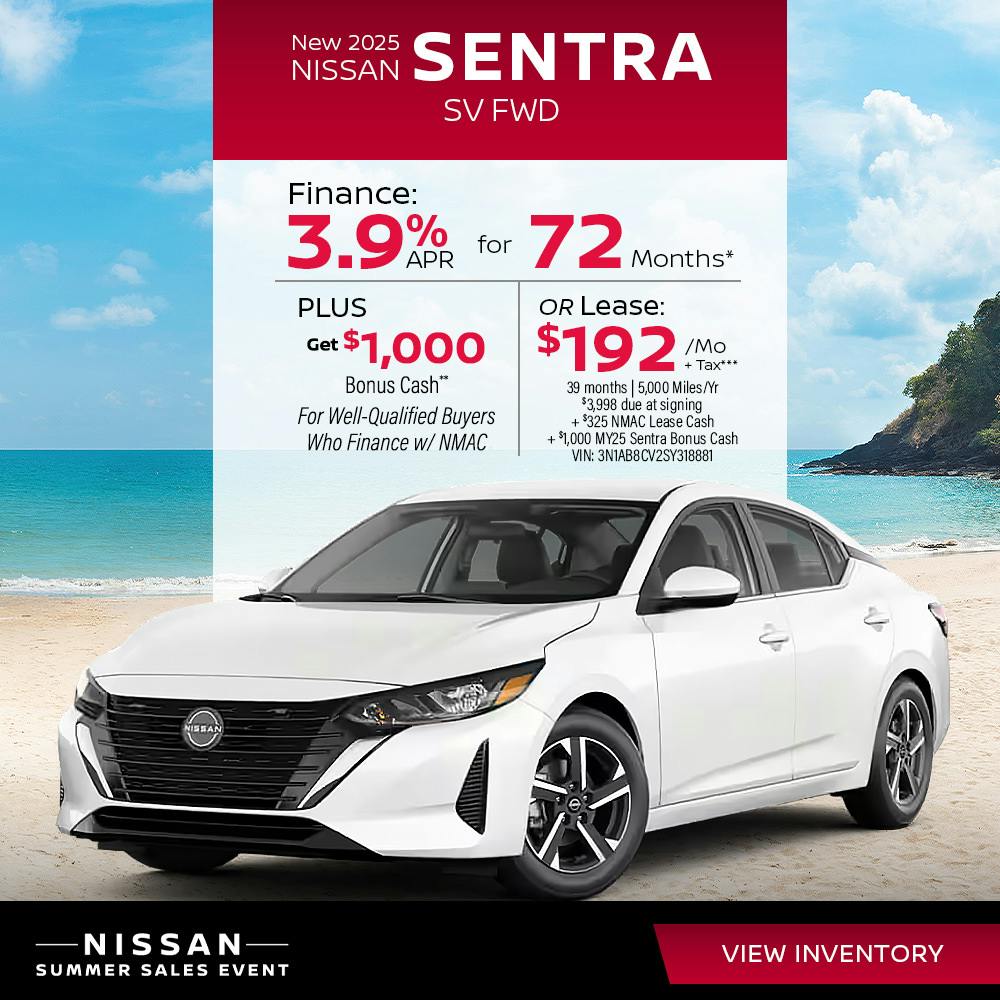 New 2025 Nissan Sentra SV FWD