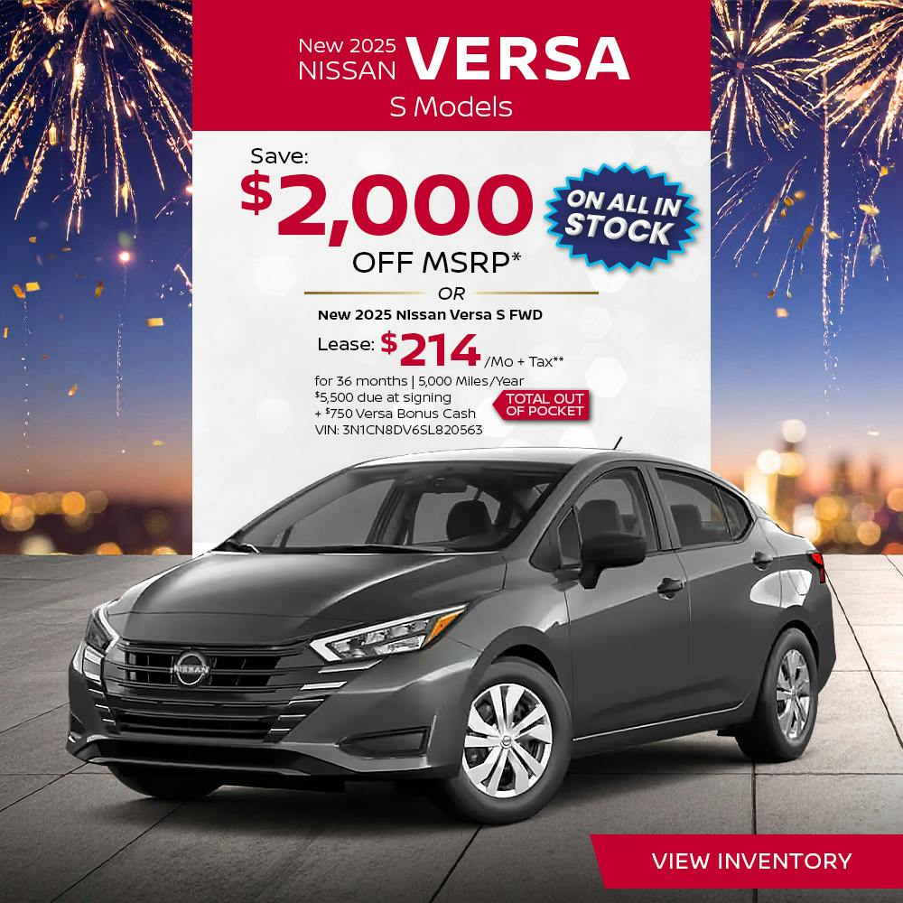 New 2025 Nissan Versa S Models | First Nissan