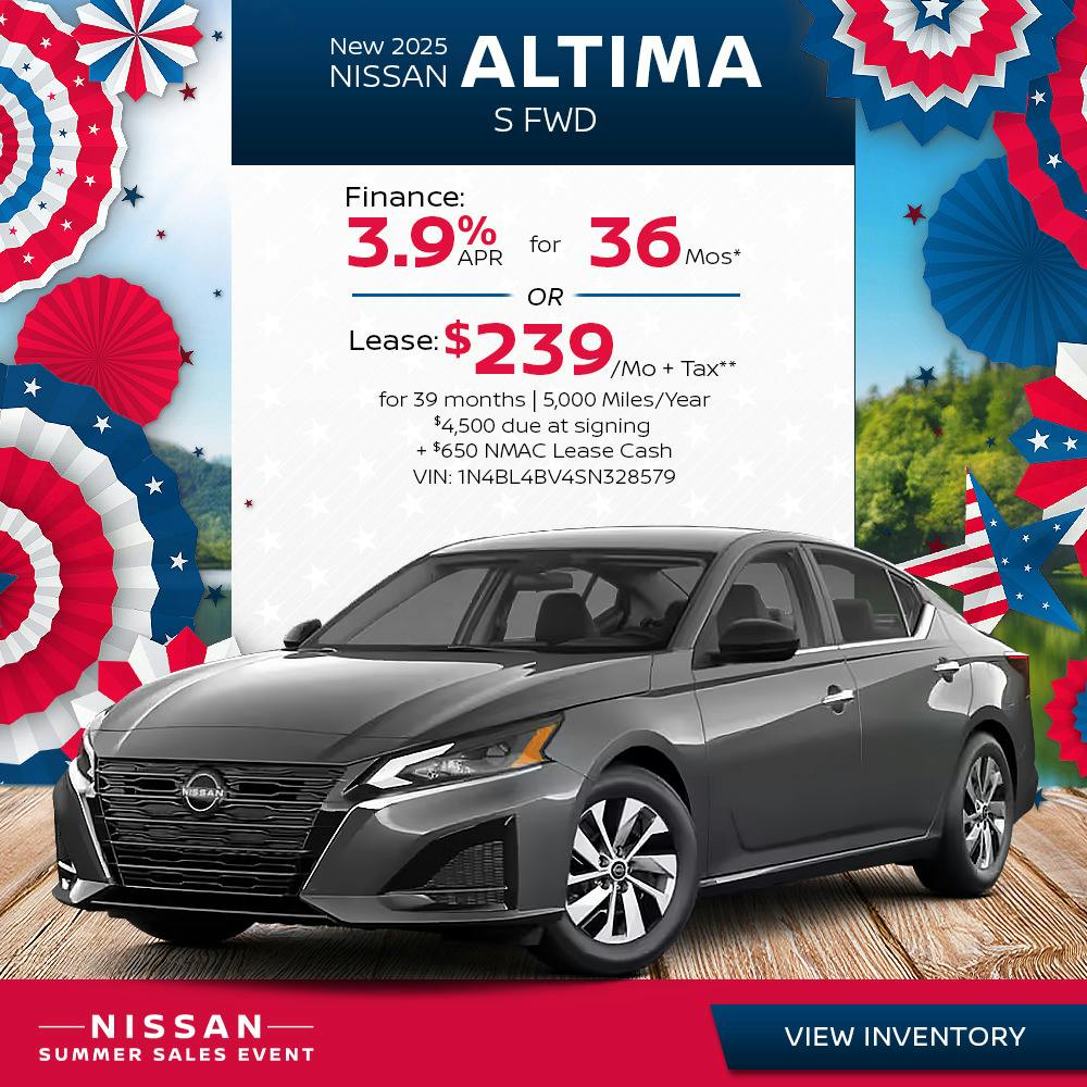 New 2025 Nissan Altima S FWD
