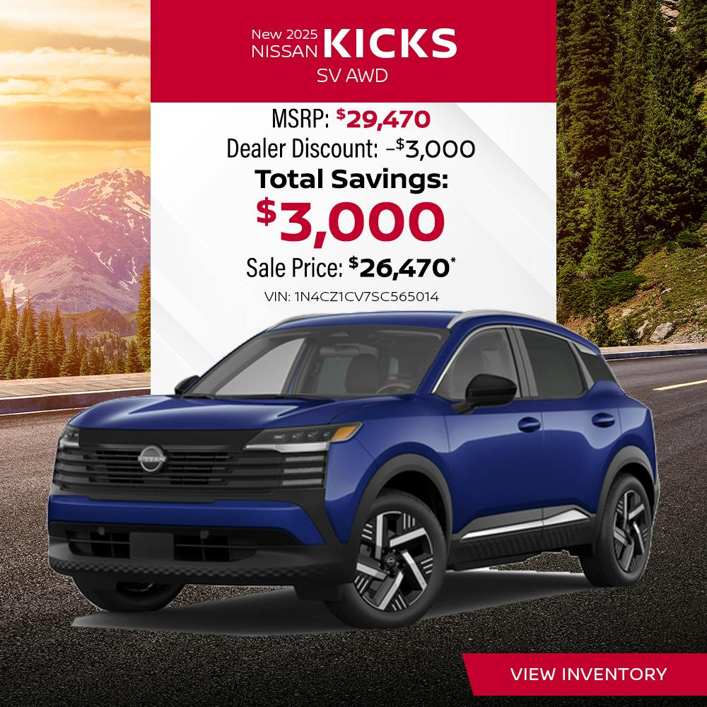 New 2025 Nissan KICKS SV AWD