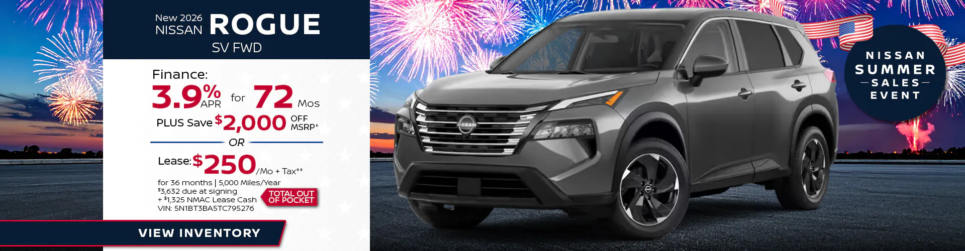 New 2026 Nissan Rogue SV FWD