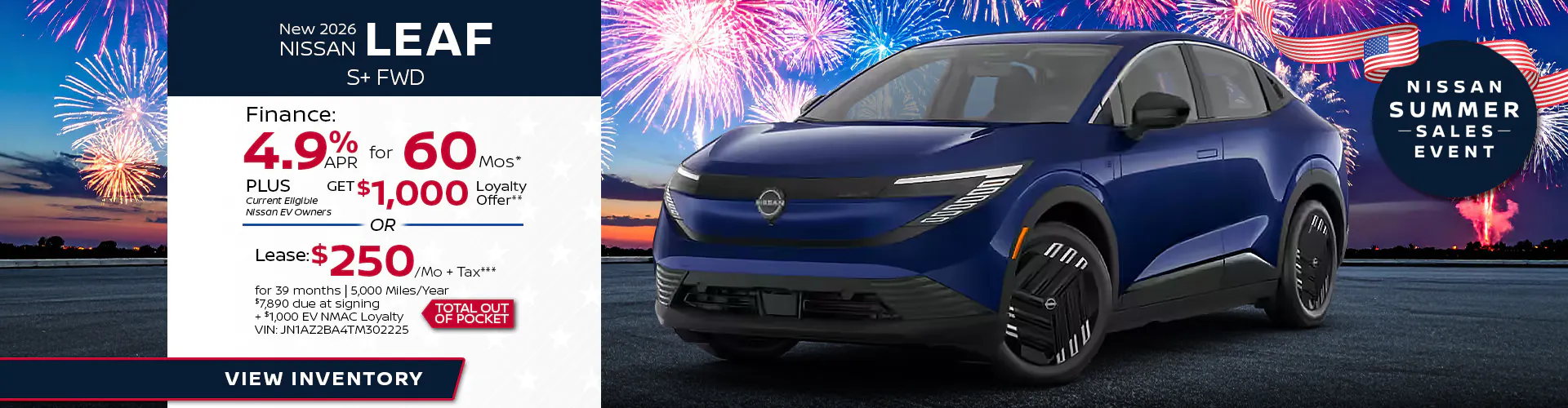 New 2026 Nissan Leaf S+ FWD