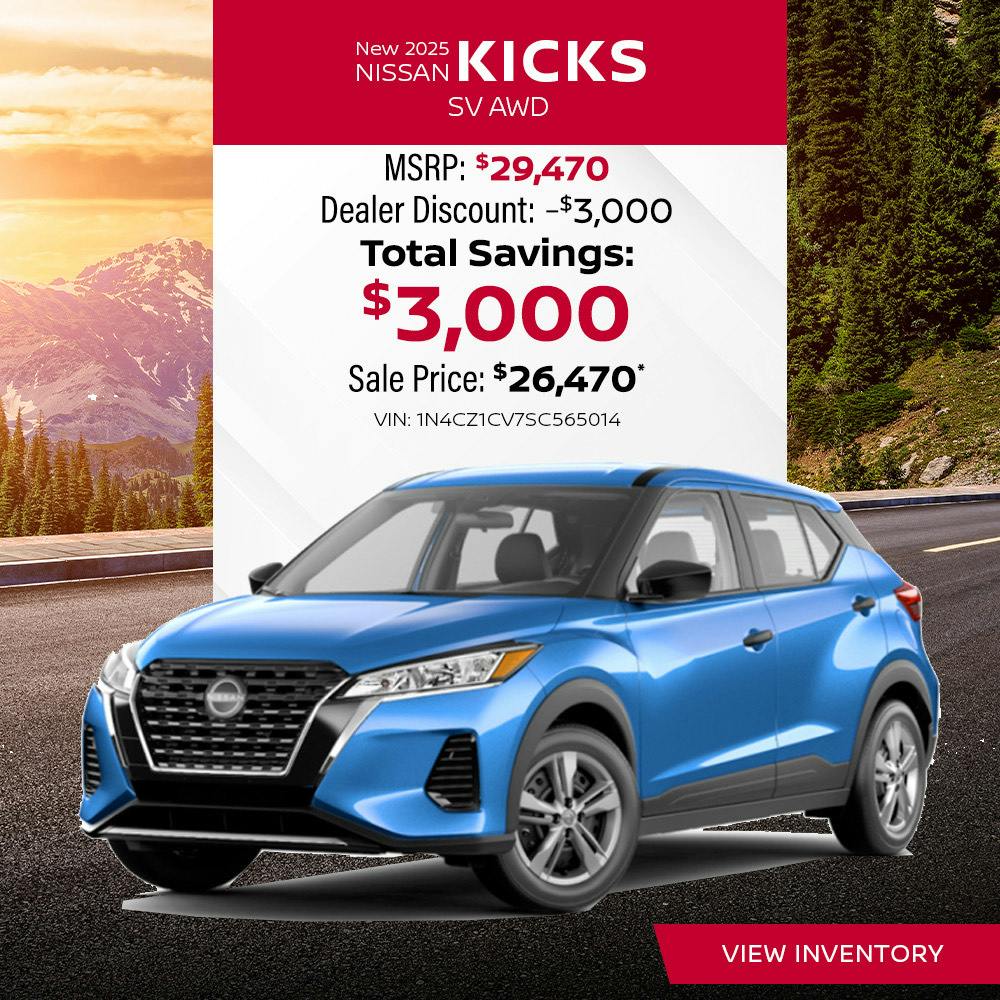 New 2025 Nissan KICKS SV AWD