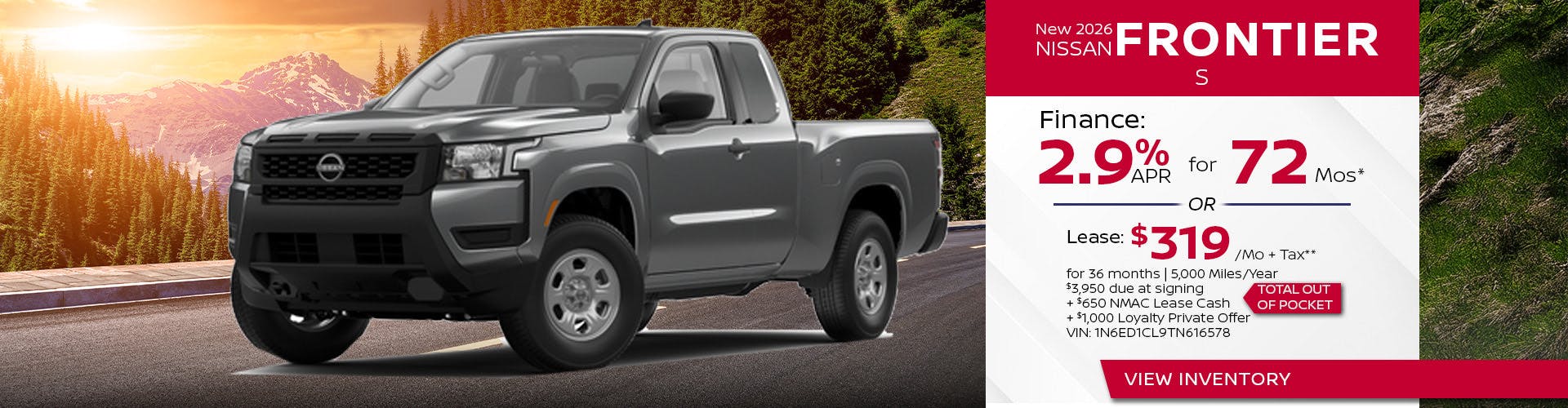 New 2026 Nissan FRONTIER S
