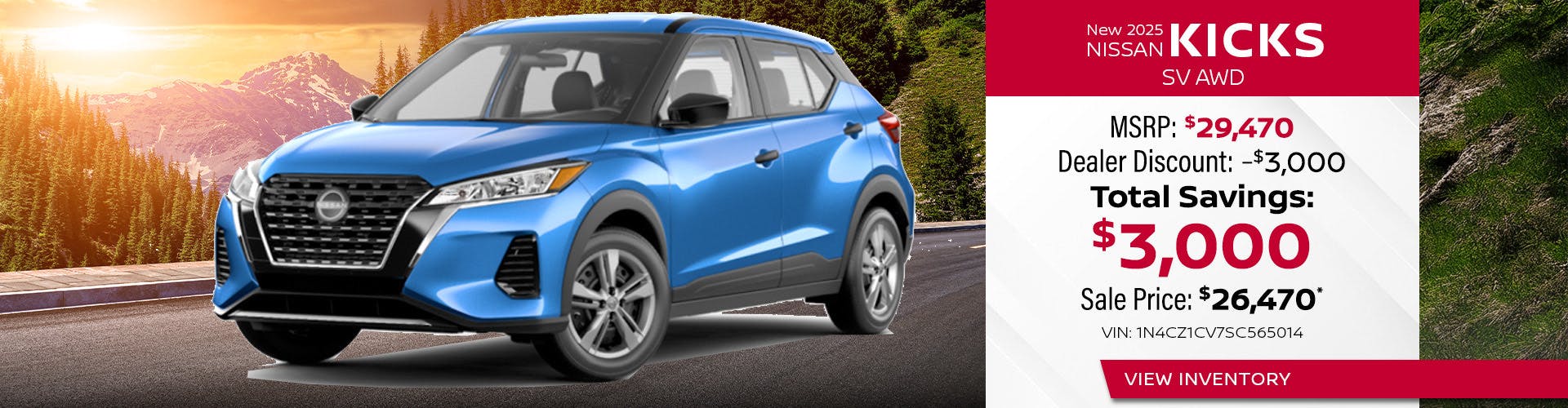 New 2025 Nissan KICKS SV AWD