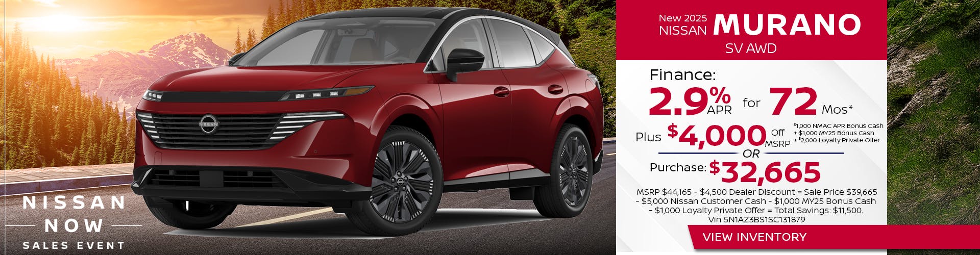 New 2025 Nissan MURANO SV AWD