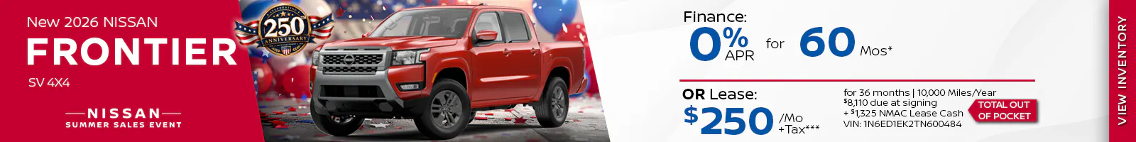 New 2026 Nissan Frontier S King Cab 2WD