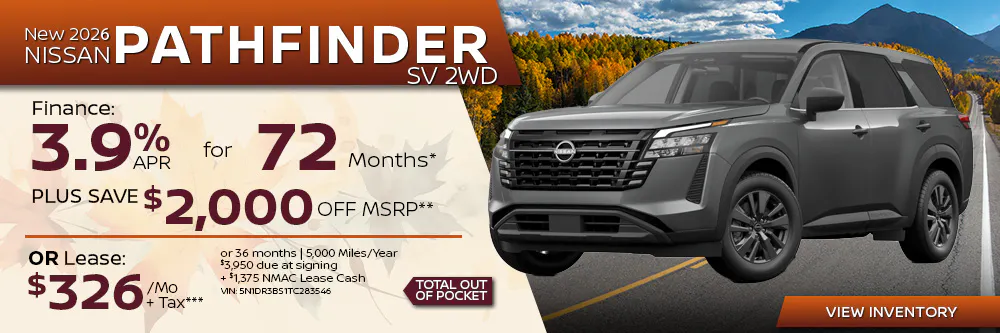 New 2026 Nissan Pathfinder SV 2WD | First Nissan