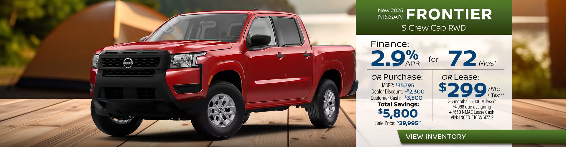 New 2025 Nissan Frontier S Crew Cab RWD