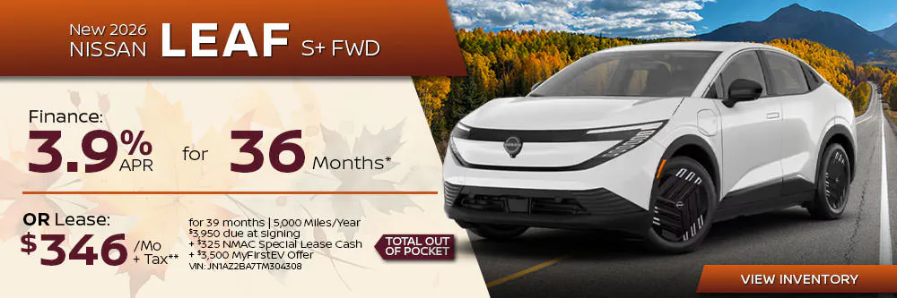 New 2026 Nissan Leaf S+ FWD | First Nissan