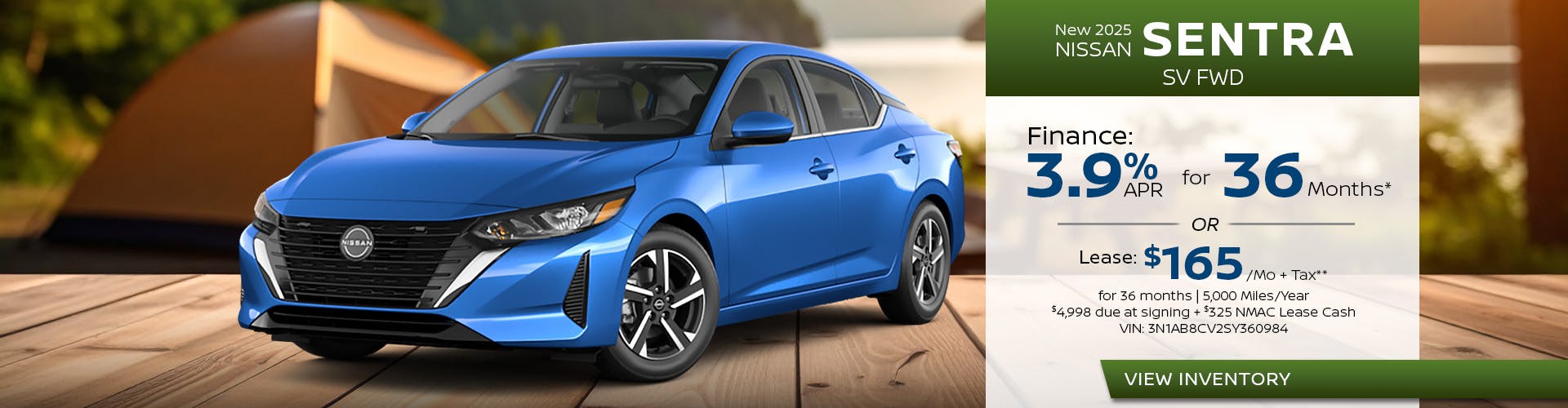 New 2025 Nissan Sentra SV FWD