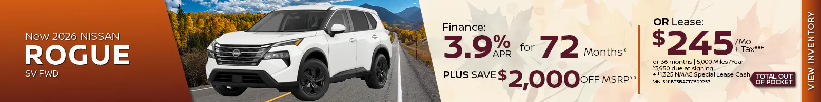 New 2026 Nissan Rogue SV FWD