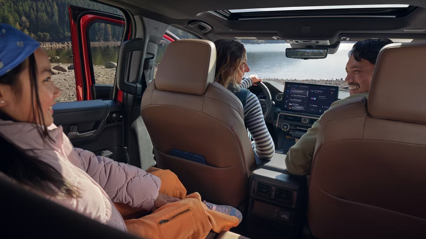 family in a Toyota SUV