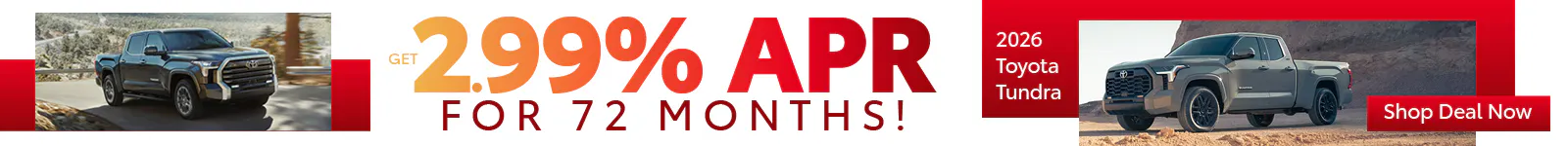 2026 Toyota Tundra – June APR Offer SRP Banner