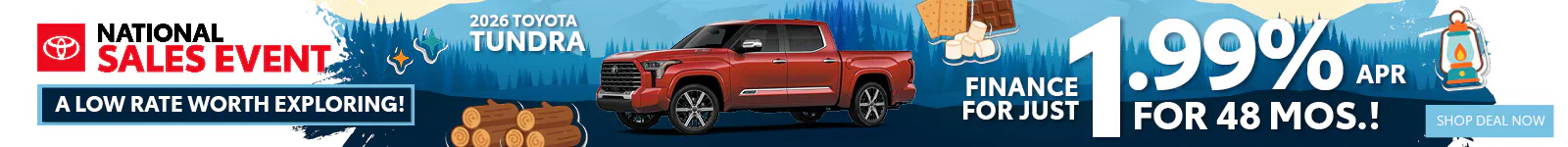 2026 Toyota Tundra – August Lease Offer SRP Banner