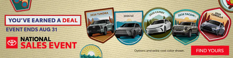 You’ve Earned a Deal – August SET Banner Ad | Five Star Toyota of Milledgeville