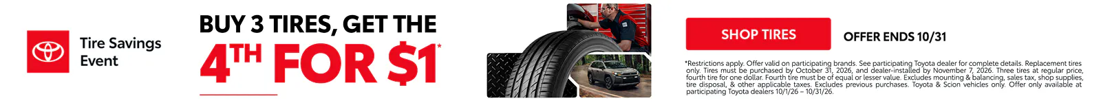 Tire Savings Event SET Banner