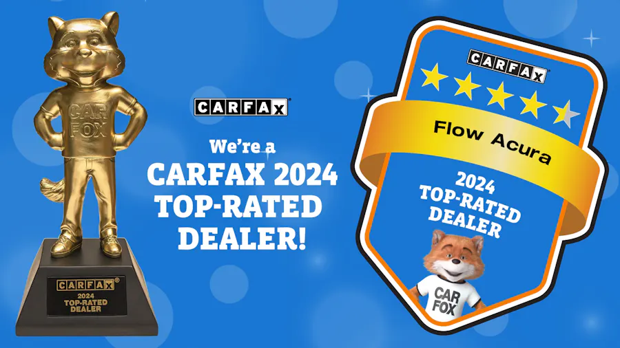 Carfax top rated dealer award given to Flow Acura