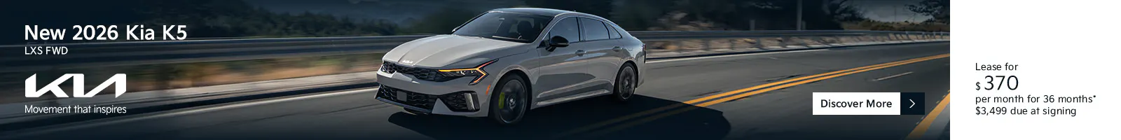New 2026 Kia K5 LXS FWD