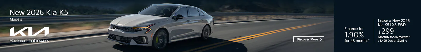 New 2026 Kia K5 Models